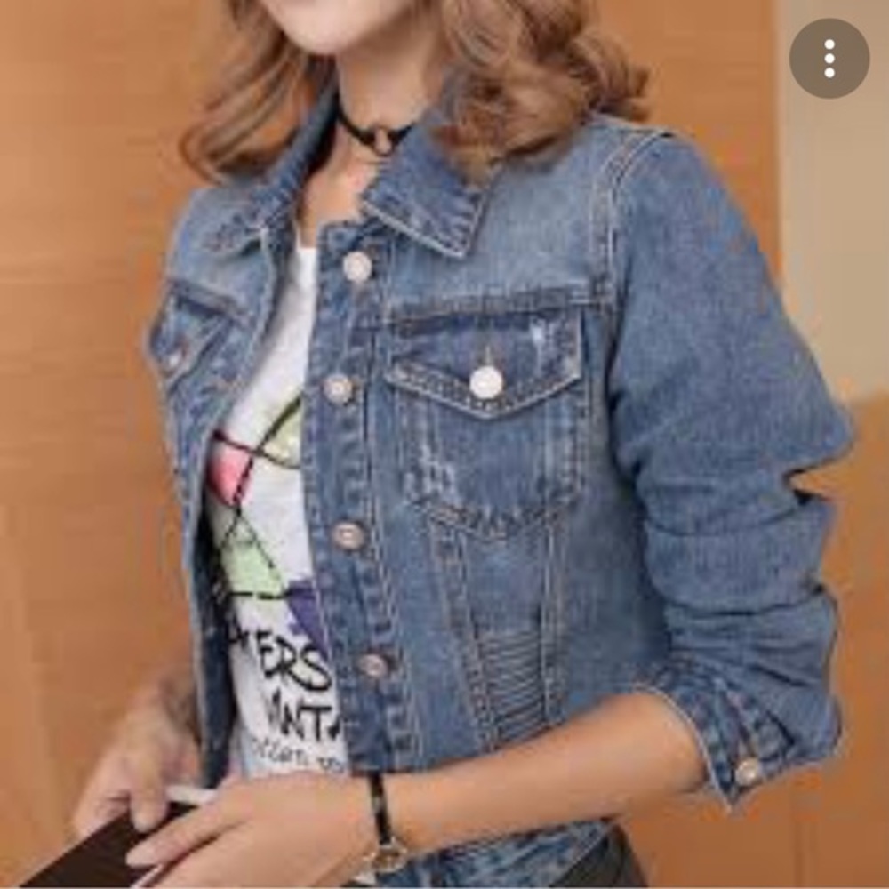 Tommy Hilfiger Retro Classic Light Colored Button Jean Jacket Fitted XS